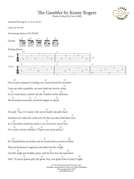 the gambler chords|der gammler chords.